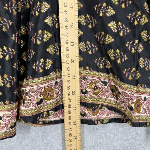 Perry Walker Collective Top Womens 2 Varina Flutter Sleeve Silk Blend Medallion - Picture 5 of 7